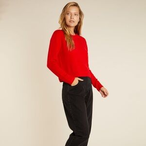 Italic red boxy jumper medium